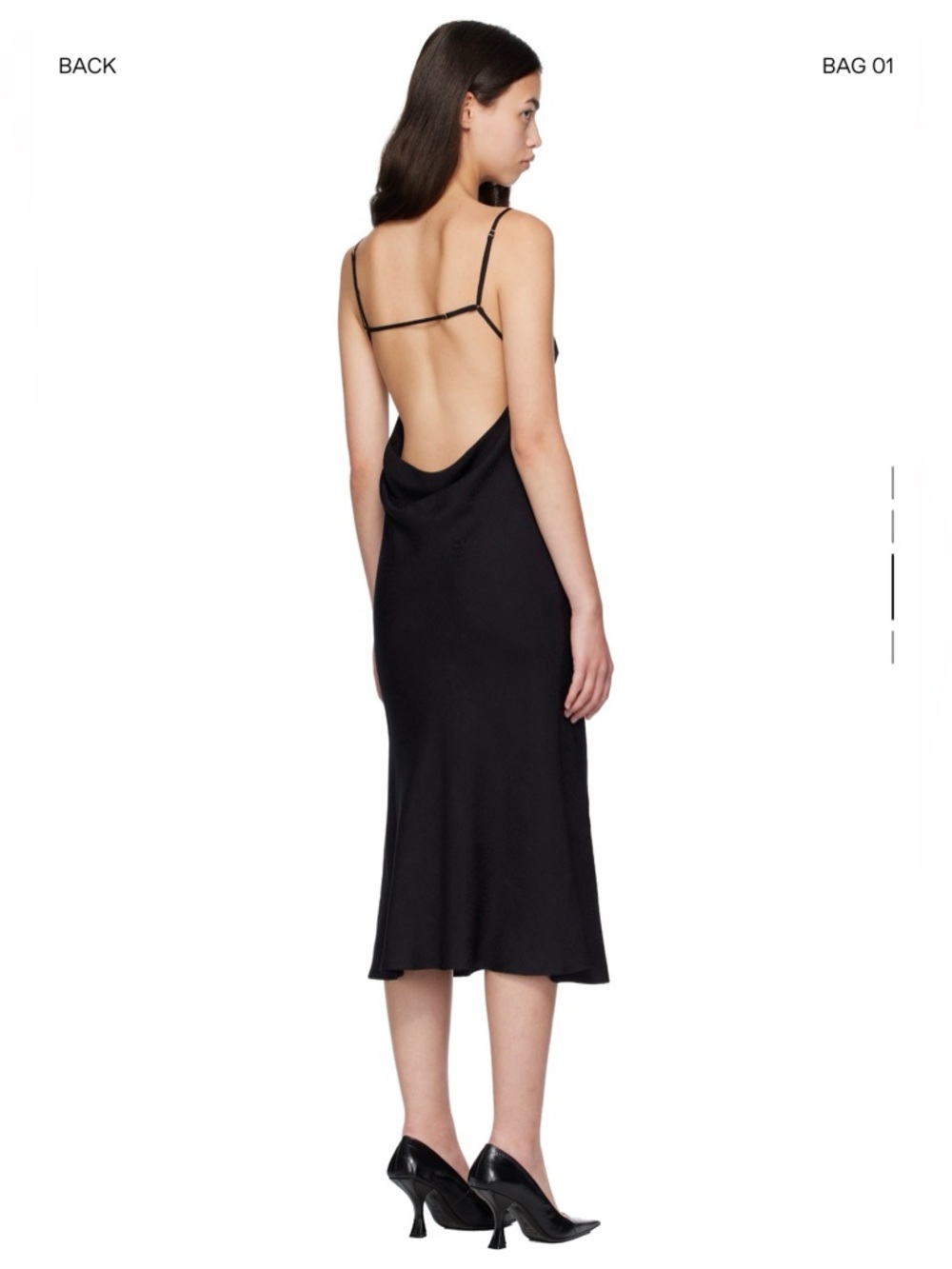Silk Laundry Carrie Black Backless Slip Dress L